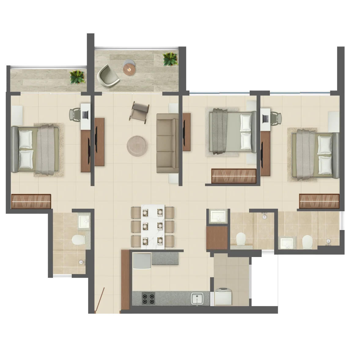 Rohan harita 3BHK